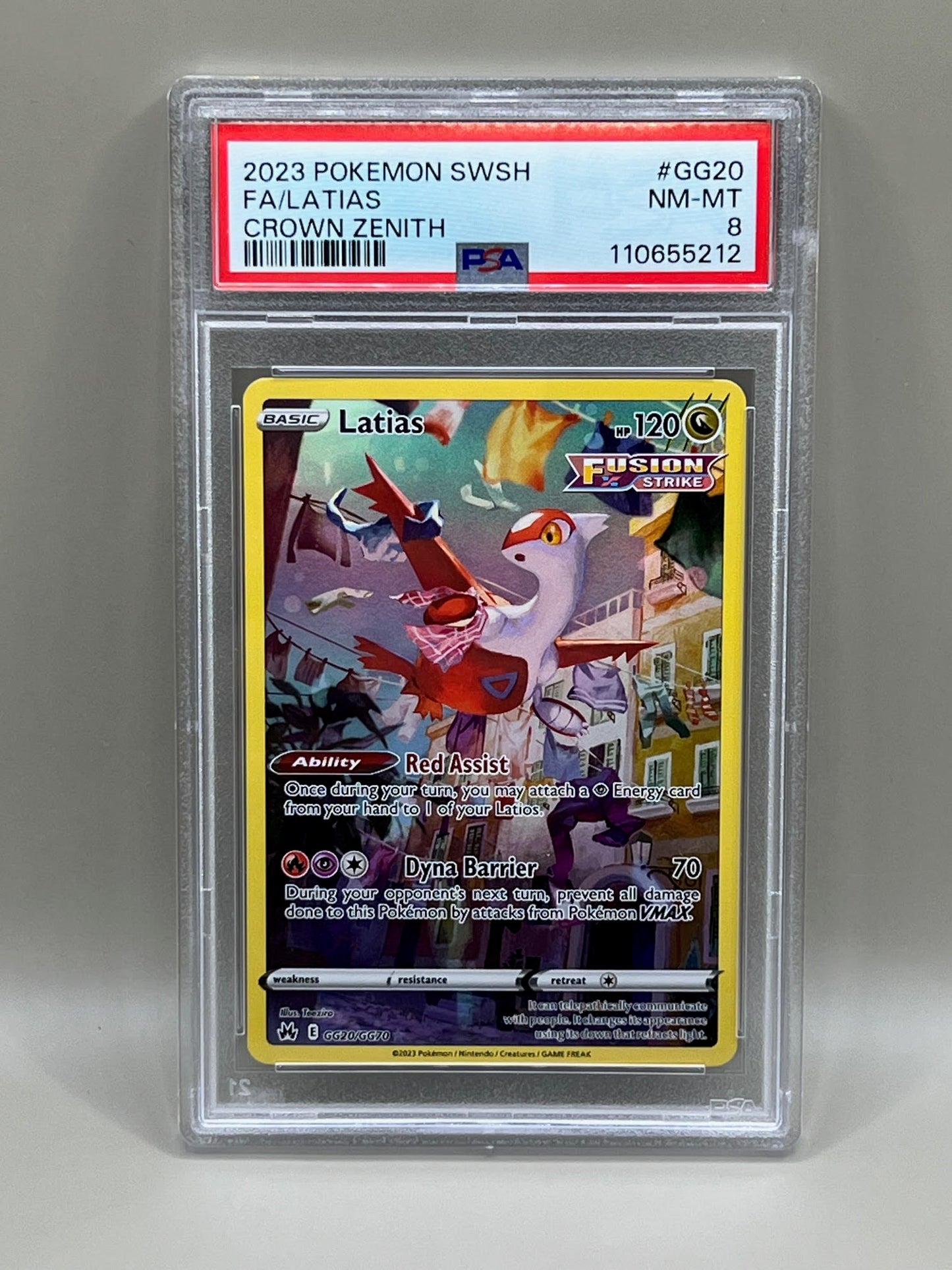 LATIAS FULL ART PSA 8 CROWN ZENITH