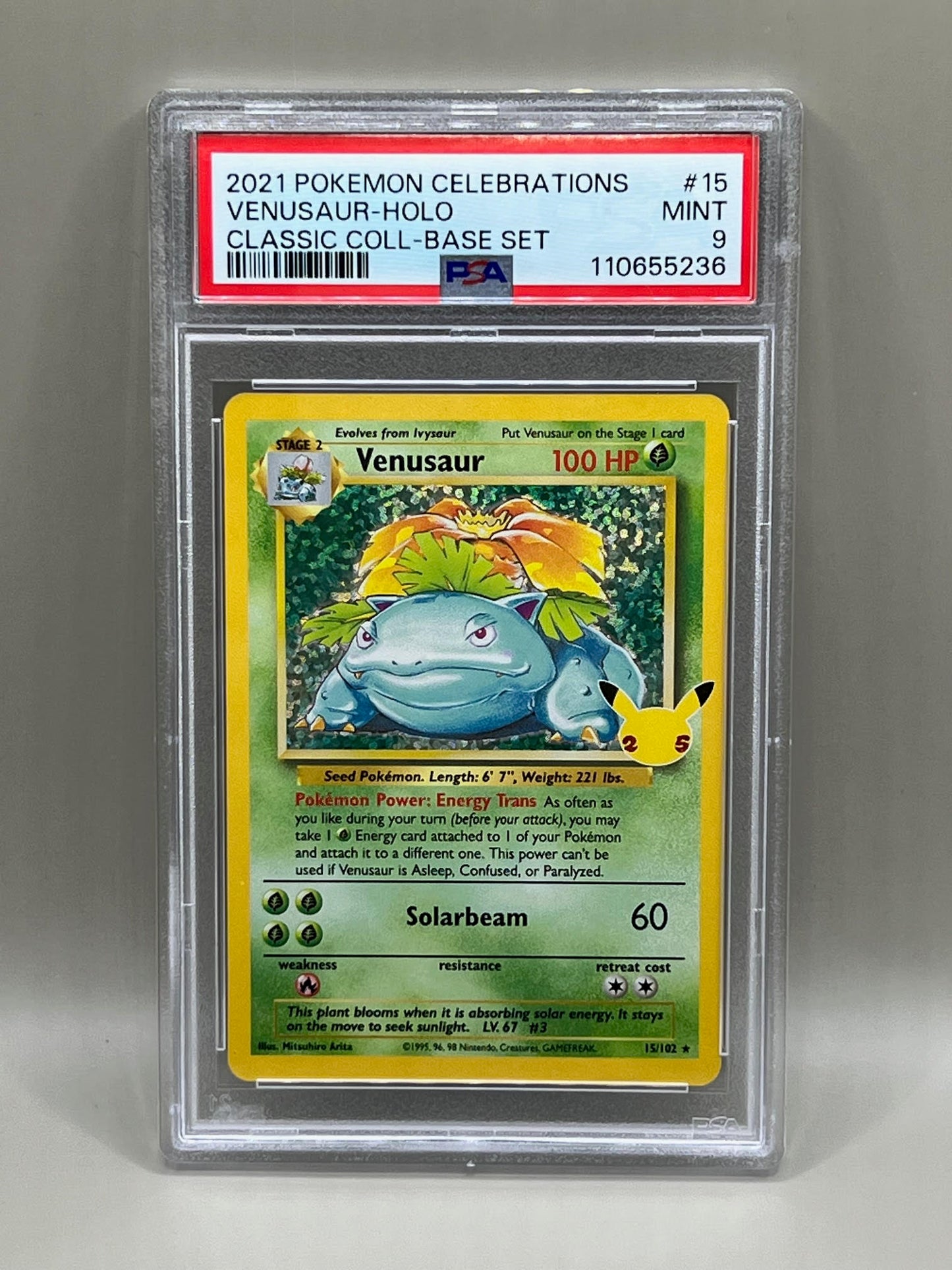 VENUSAUR HOLO PSA 9 CLASSIC COLLECTION BASE SET