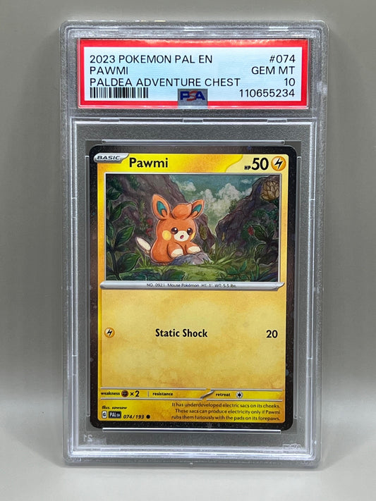 PAWMI PSA 10 PALDEA ADVENTURE CHEST