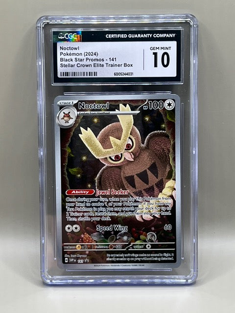 NOCTOWL BLACK STAR PROMOS-141 CGC 10 STELLAR CROWN