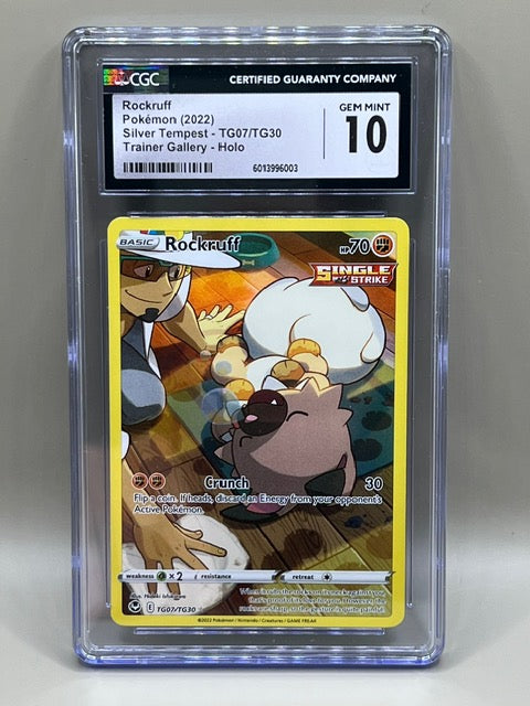 ROCKRUFF TRAINER GALLERY CGC 10 SLIVER TEMPEST