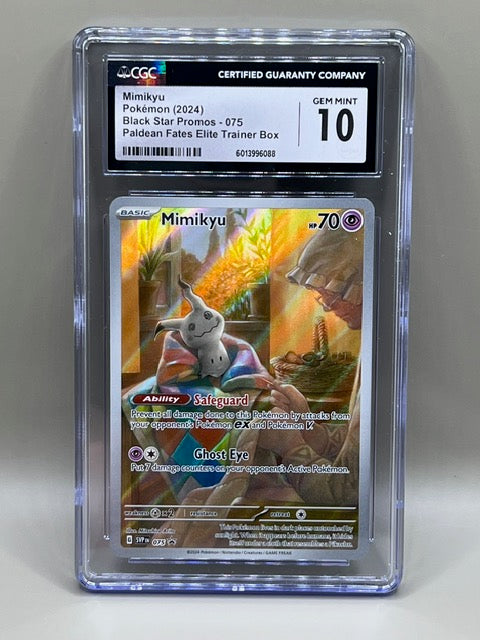 MIMIKYU BLACK STAR PROMOS-075 CGC 10 PALDEAN FATES