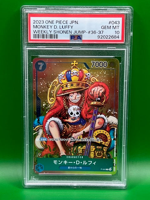 MONKEY D. LUFFY WEEKLY SHONEN JUMP PSA 10 ONE PIECE