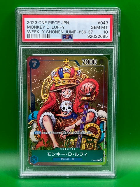 MONKEY D. LUFFY WEEKLY SHONEN JUMP PSA 10 ONE PIECE