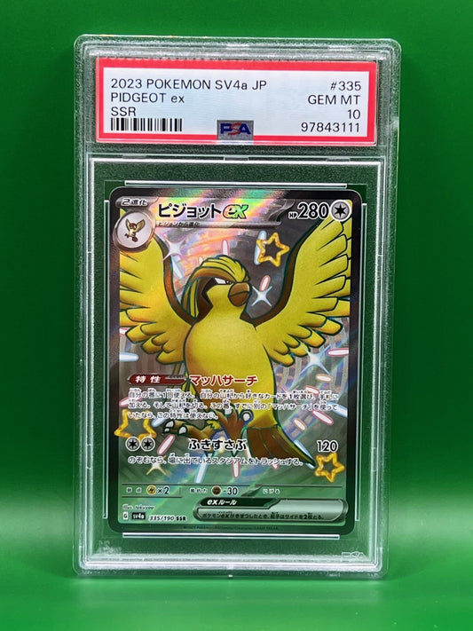 PIDGEOT ex PSA 10 SHINY TREASURE ex