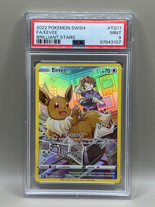 FULL ART EEVEE PSA 9 BRILLANT STARS