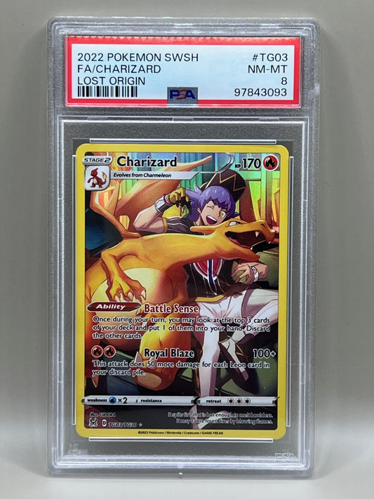 FULL ART CHARIZARD PSA 8 LOST ORIGIN