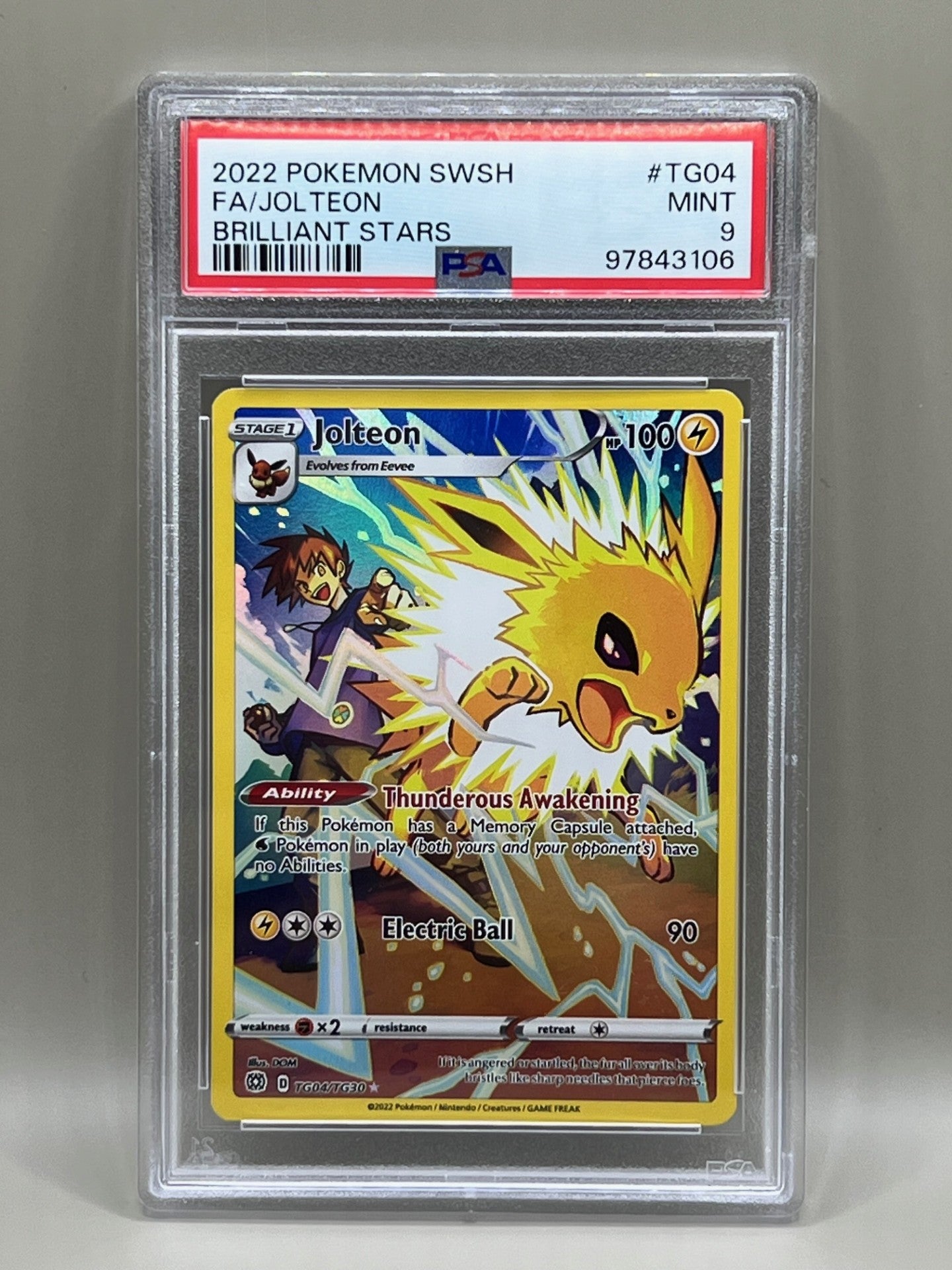 FULL ART JOLTEON PSA 9 BRILLANT STARS