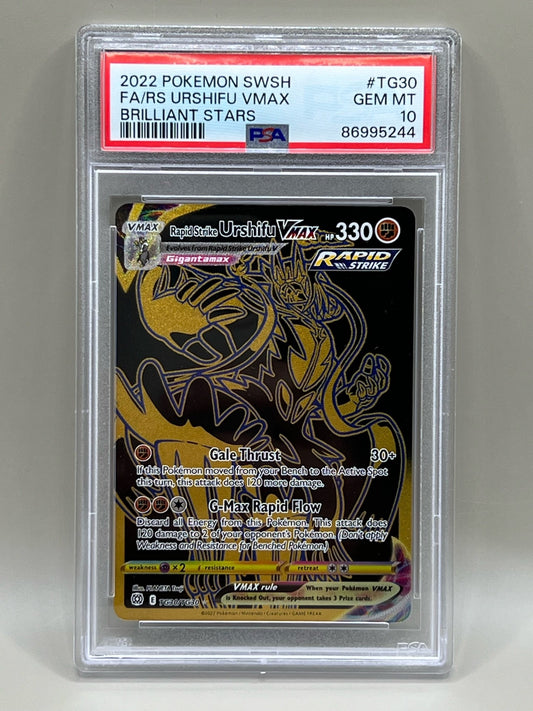 FULL ART RAPID STRIKE URSHIFU VMAX PSA 10 BRILLIANT STARS