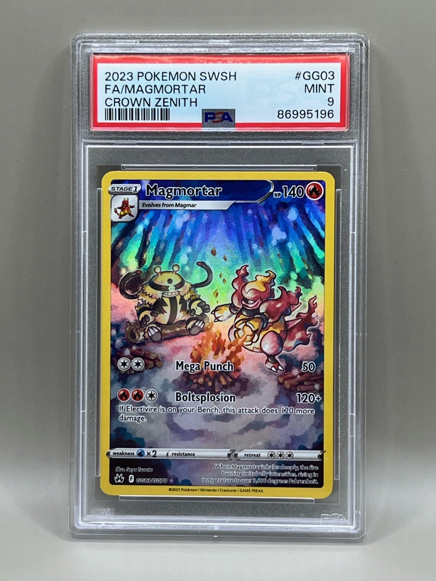 FULL ART MAGMORTAR PSA 9 CROWN ZENITH