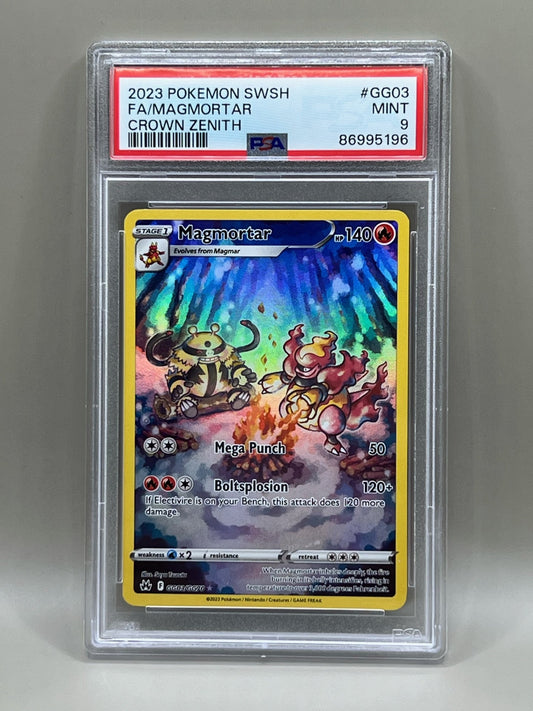 FULL ART MAGMORTAR PSA 9 CROWN ZENITH