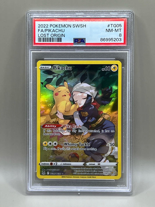 FULL ART PIKACHU PSA 8 LOST ORIGIN