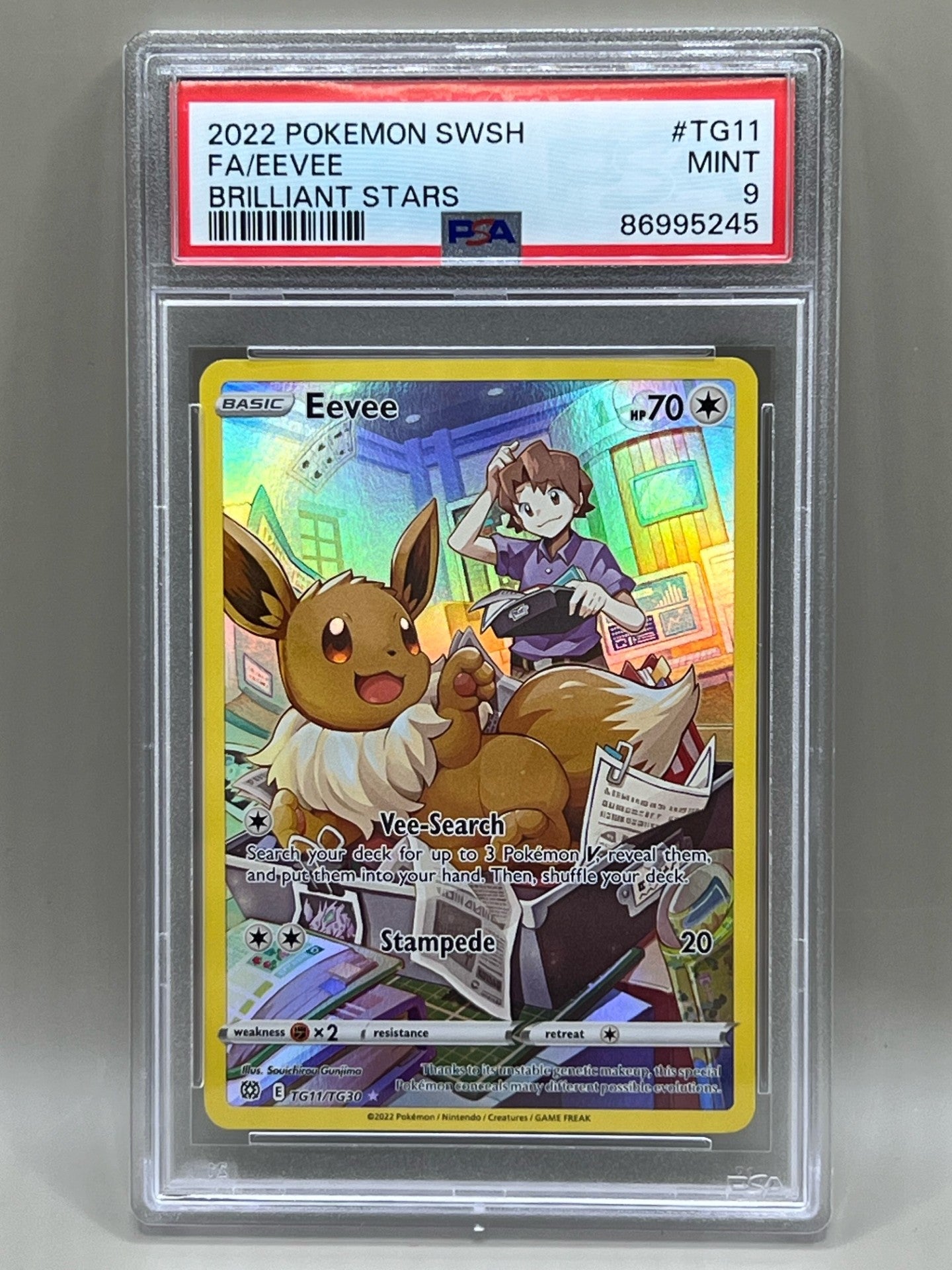 FULL ART EEVEE PSA 9 BRILLANT STARS