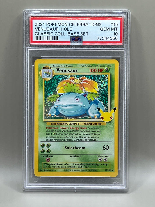 VENUSAUR HOLO CLASSIC COLLECTION BASE SET PSA 10 CELEBRATIONS