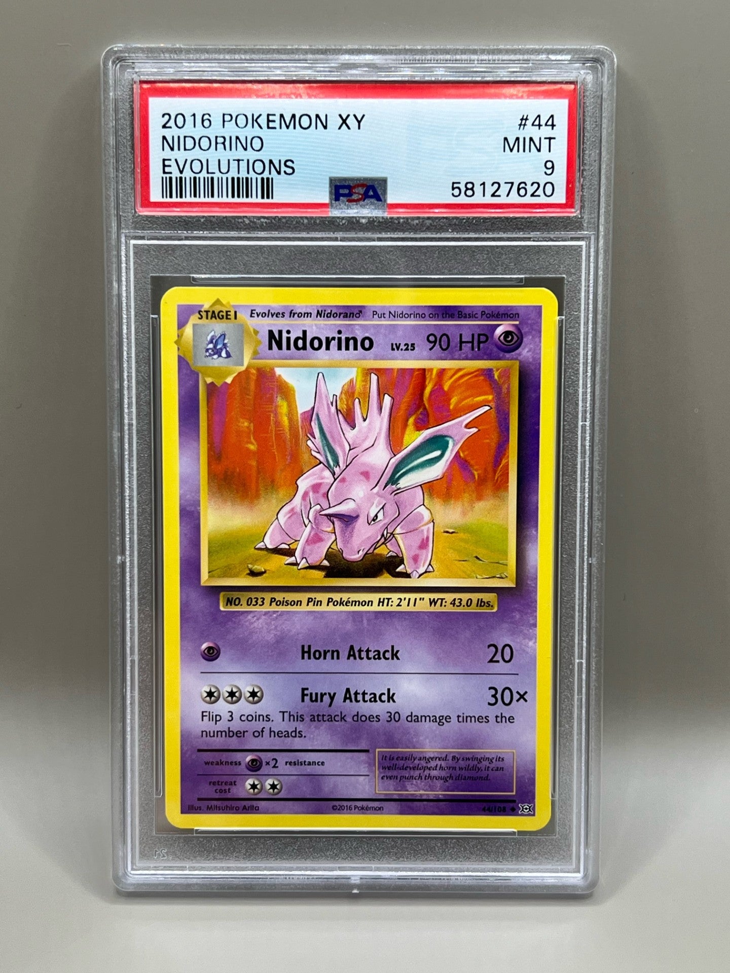 NIDORINO EVOLUTIONS PSA 9 EVOLUTIONS