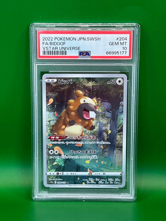FULL ART BIDOOF PSA 10 VSTAR UNIVERSE