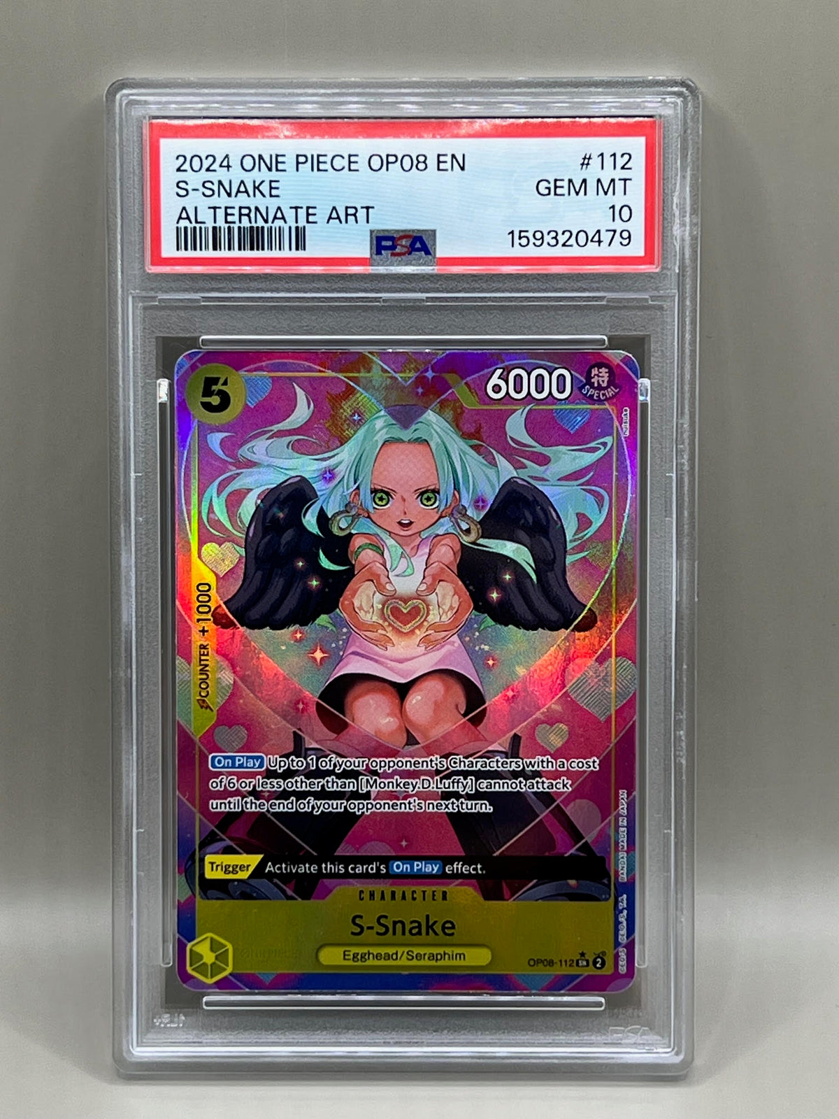 S-SNAKE ALTERNATE ART PSA 10 2024 ONE PIECE OP08 EN