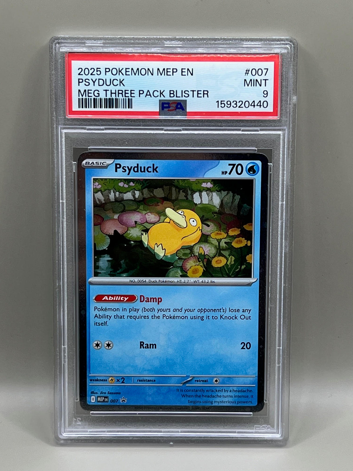 PSYDUCK MEG THREE PACK BLISTER PSA 9 2025 POKEMON MEP EN