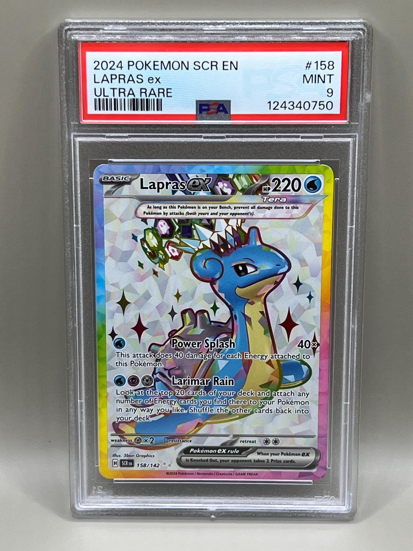LAPRAS EX ULTRA RARE PSA 9 STELLAR CROWN