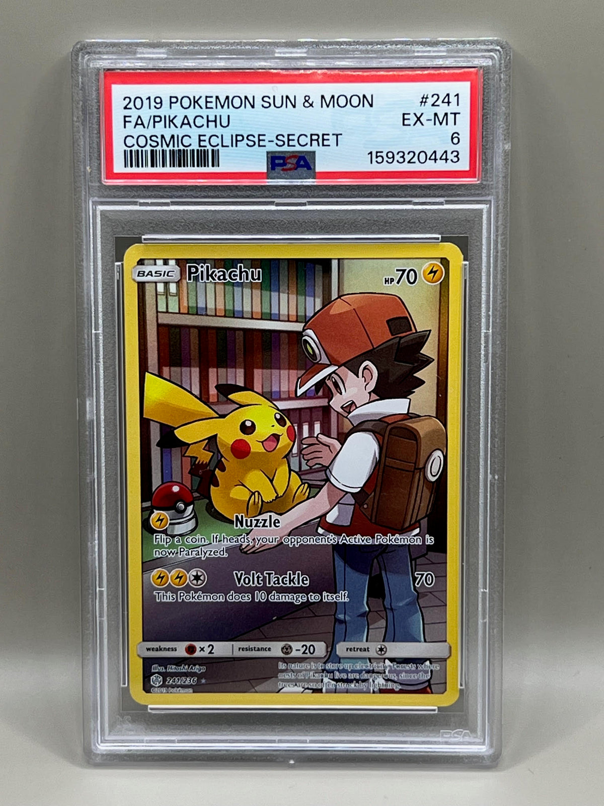 FULL ART PIKACHU COSMIC ECLIPSE SECRET PSA 6 2019 POKEMON SUN & MOON