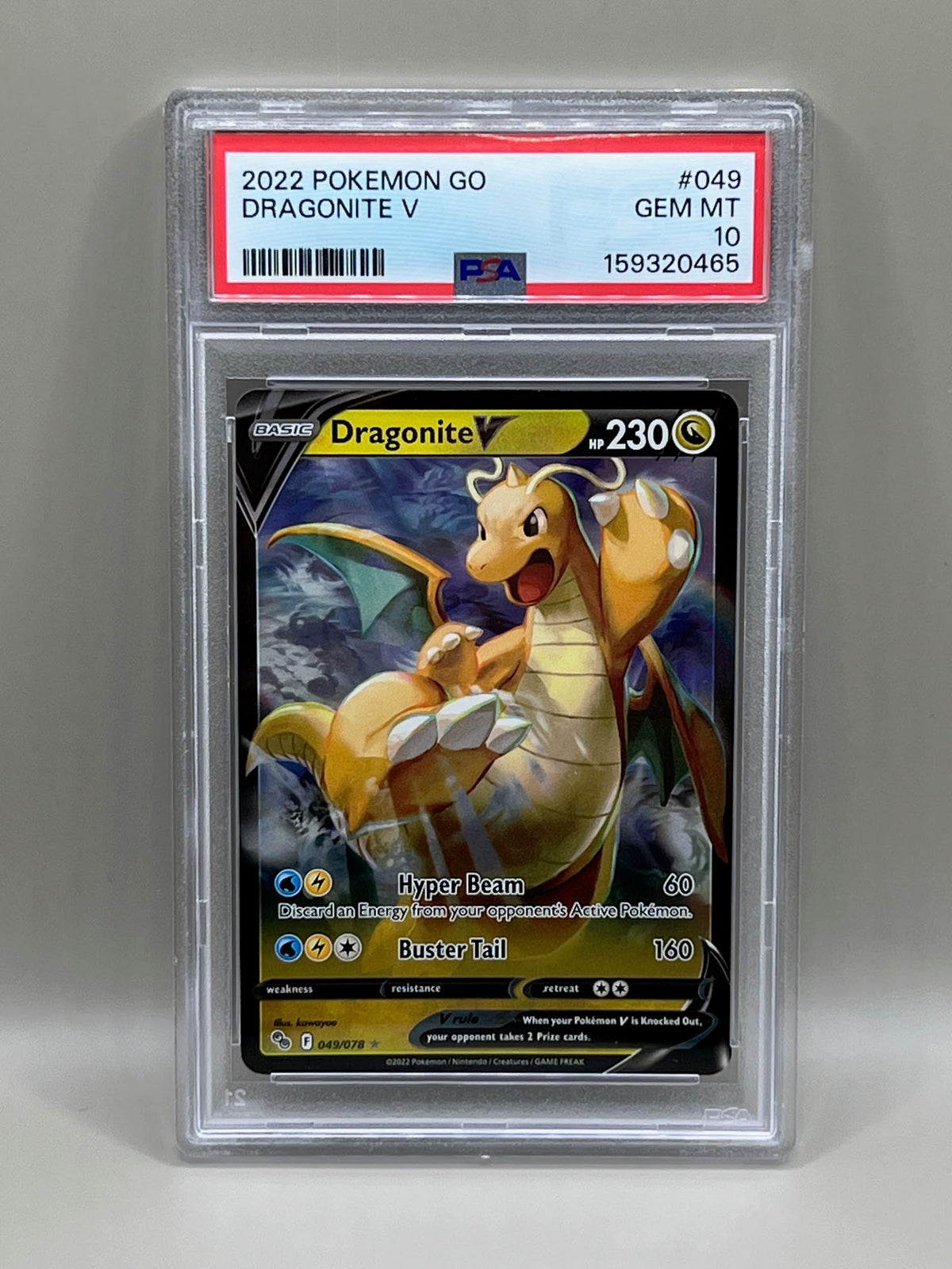 DRAGONITE V PSA 10 2022 POKEMON GO