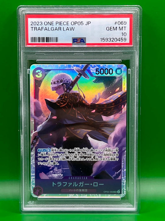 TRAFALGAR LAW PSA 10 2023 ONE PIECE OP05 JP