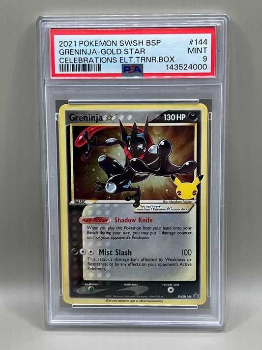 GRENINJA GOLD STAR CELEBRATIONS PSA 9 SWORD & SHIELD