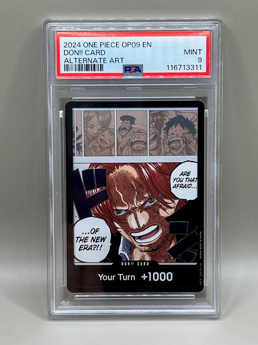 DON!! CARD (SHANKS) PSA 9 ALTERNATE ART OP09