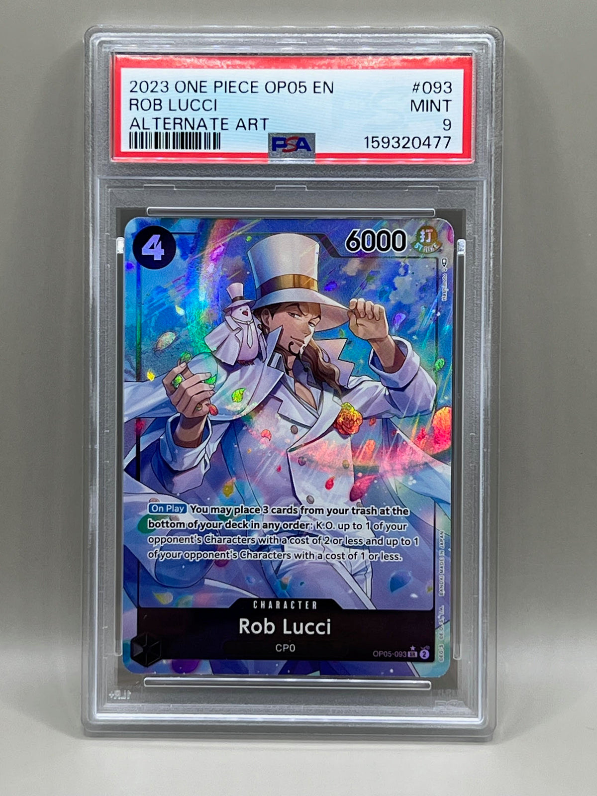 ROB LUCCI ALTERNATE ART PSA 9 2023 ONE PIECE OP05 EN
