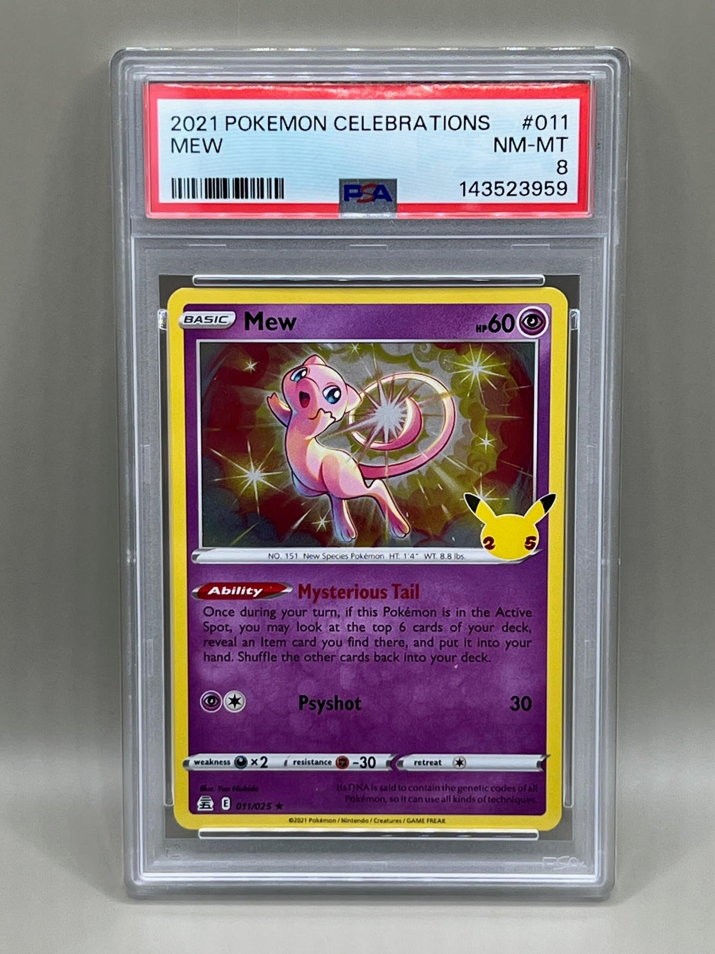 MEW PSA 8 CELEBRATIONS