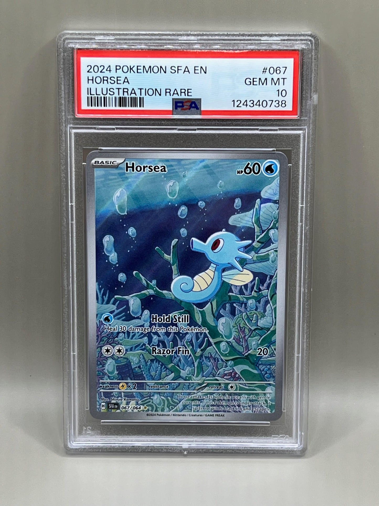 HORSEA ILLUSTRATION RARE PSA 10 SHROUDED FABLE