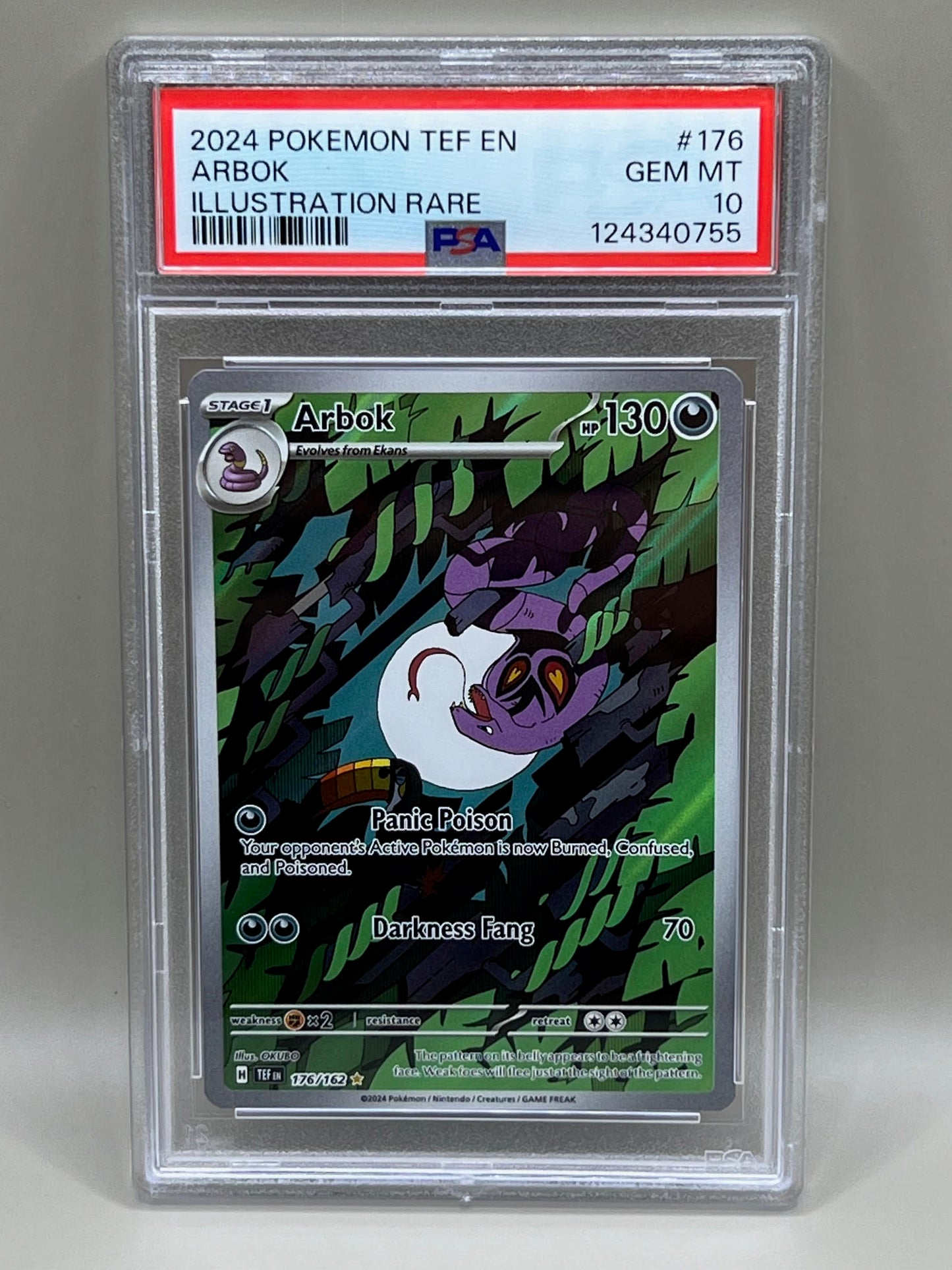 ARBOK ILLUSTRATION RARE PSA 10 TEMPORAL FORCE