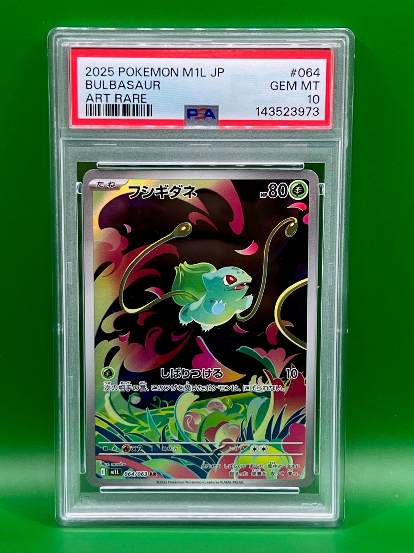 BULBASAUR ART RARE PSA 10 MEGA BRAVE