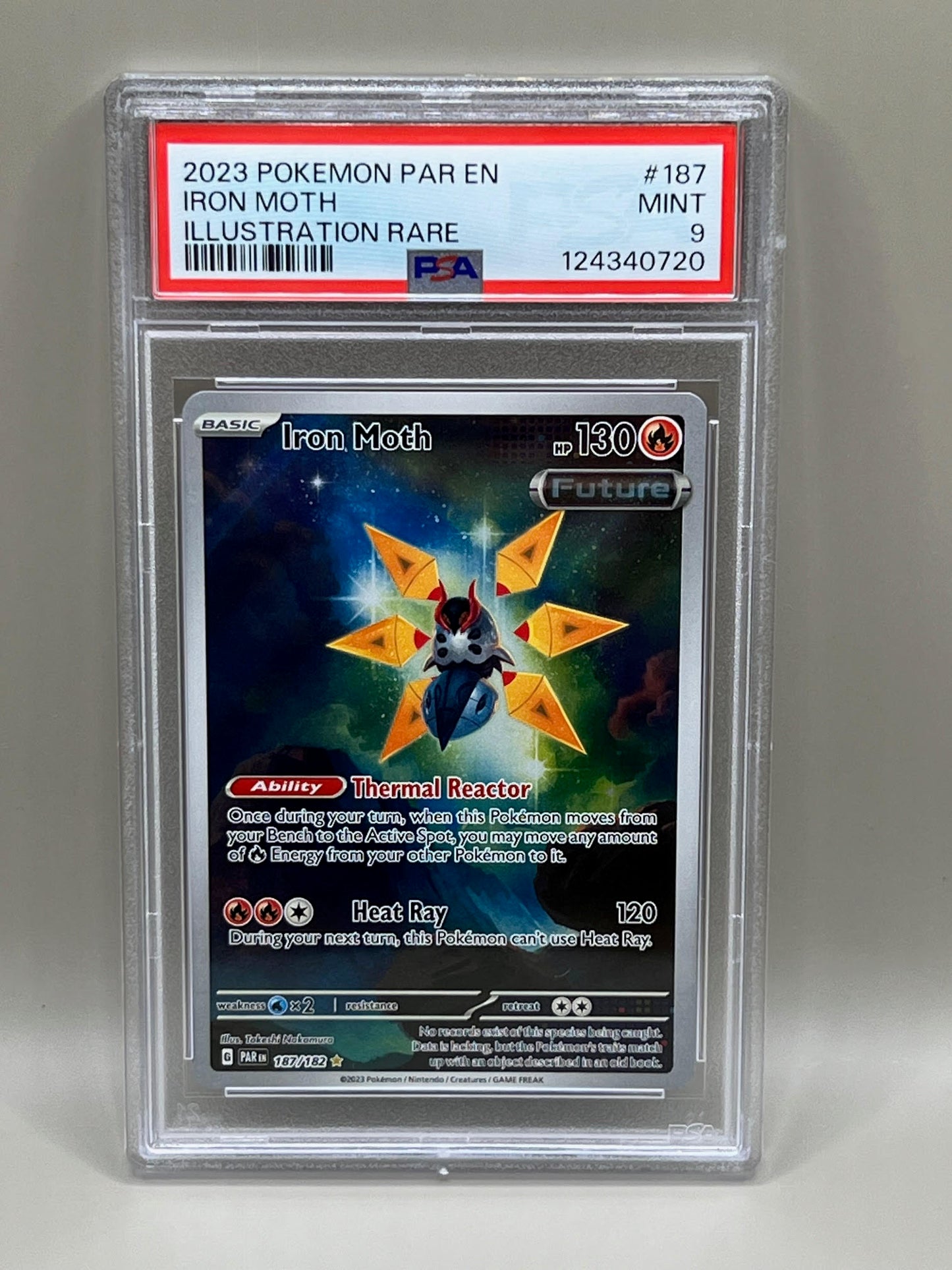 IRON MOTH ILLUSTRATION RARE PSA 9 PARADOX RIFT