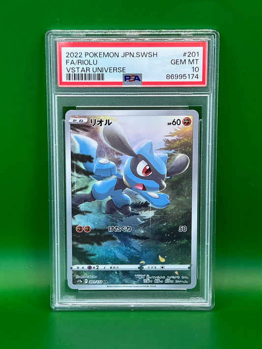 FULL ART RIOLU PSA 10 VSTAR UNIVERSE