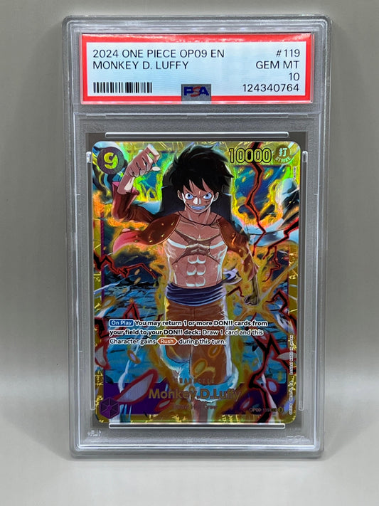 MONKEY D. LUFFY SECRET RARE PSA 10 OP09